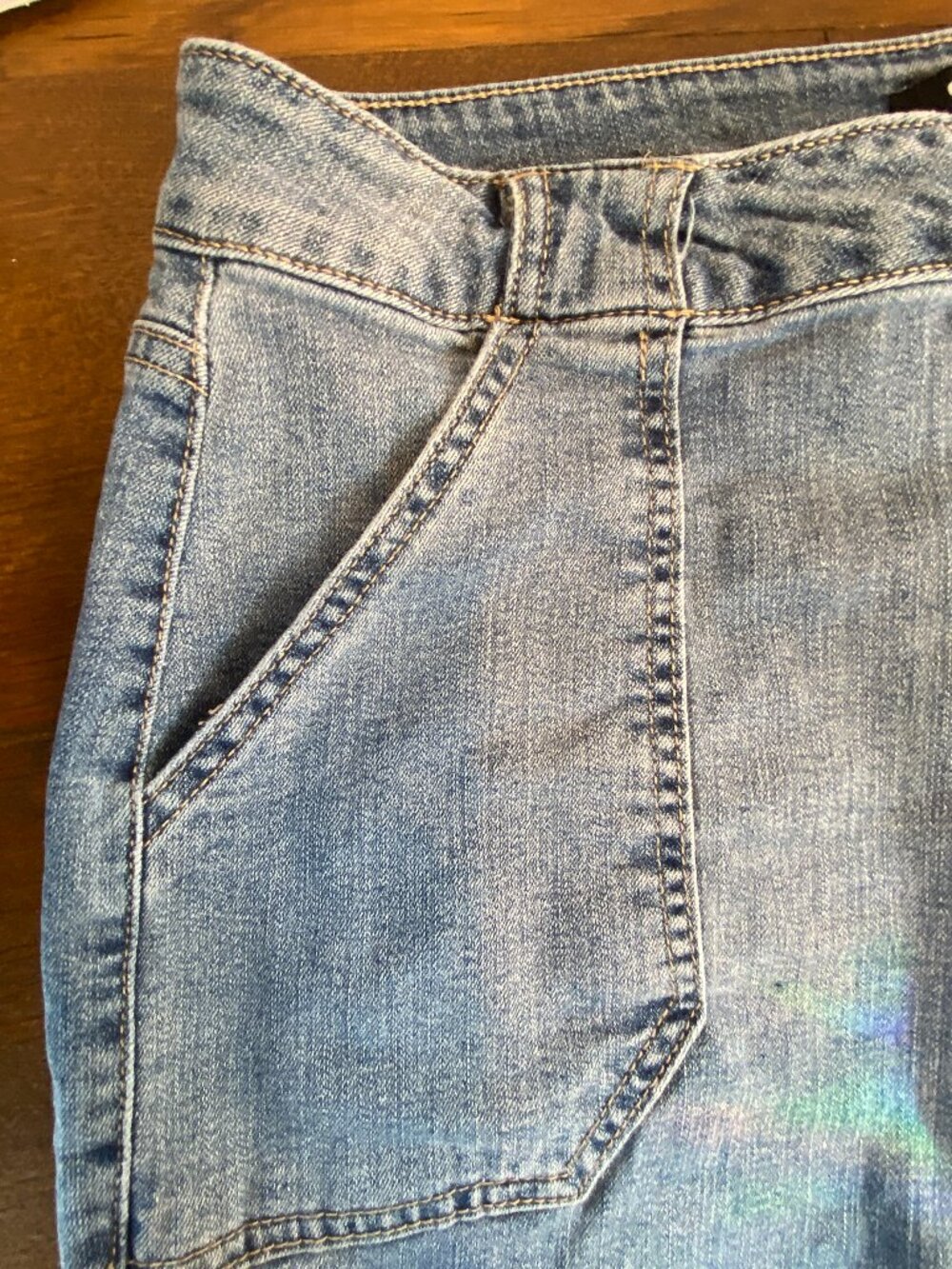 Women's d.jeans Wide Leg 6 Pocket Cargo Jeans Pants Size 12 - Picture 7 of 15